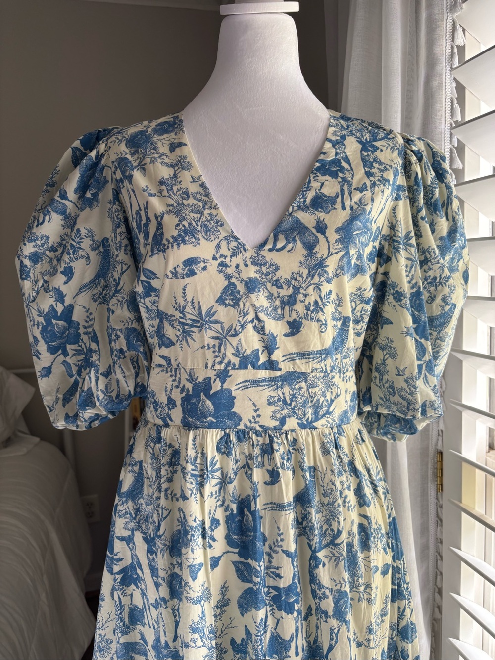 Tuckernuck Hyacinth House Blue Woodland Toile Dress M